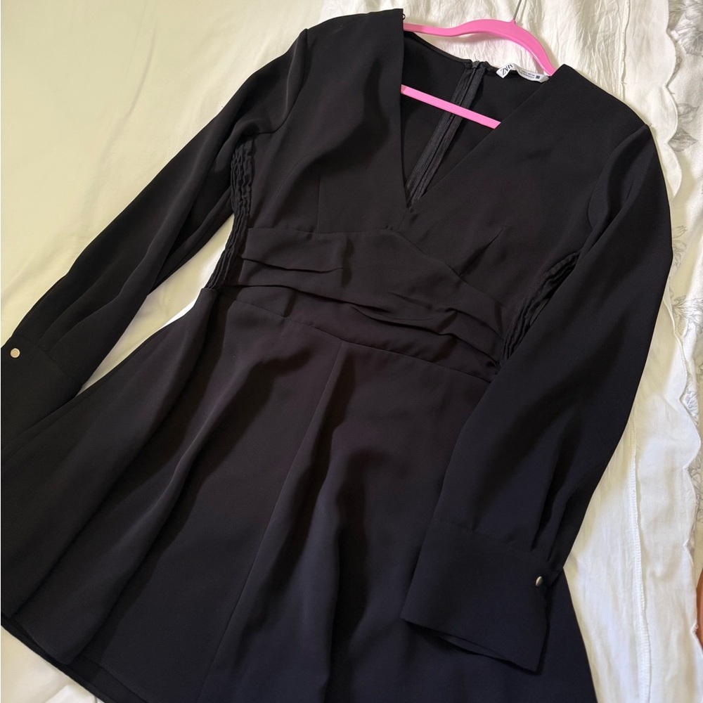 Zara Black Zip-Up Dress